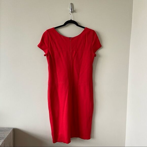 Julie Mitchell - Lipstick Red Midi Shift Dress - Picture 2 of 9